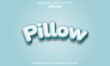 © enel - pillow text effect ,strong 3d blue typeface font effect, modern, vector template