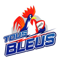 Allez Les Bleus, Rugby France, Coupe Du Monde, 2023, Vecteur, Coq France, Tous Avec Les Bleus