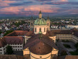 Weingarten, Deutschland: Morgendliche Dämmerung über der Basilika