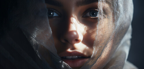 close-up of a person's face skin