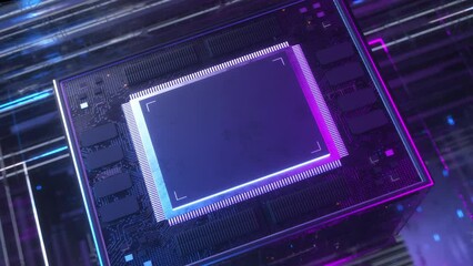Abstract Concept of Computer Processor Unit