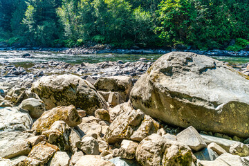 Wall Mural - Snoqualmie River Rocks