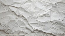 Texture Papier Froissé Blanc, Généré Par IA