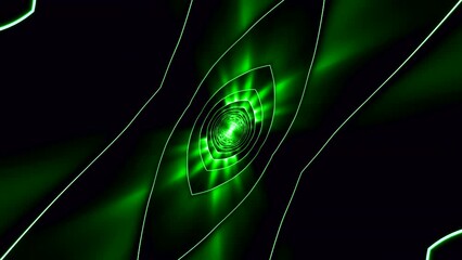 Wall Mural - hypnotic tunnel of cosmic flow. design. moving cyber tunnel with glowing center. oval lines are movi