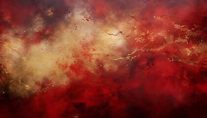 Wall Mural - Red and gold old paint-like background for festive, unique, beautiful and luxury backgrounds. Card, banner.