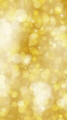 Wall Mural - shining glowing gold colored circle bokeh loop vertical background.