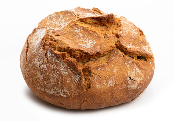 Wall Mural - Round dark bread with cracked baked crust