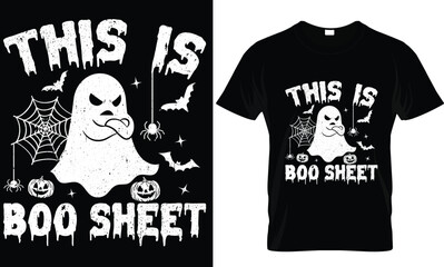 Wall Mural - Halloween Shirt, This is Boo Sheet Halloween Ghost Shirt, Funny  Tee