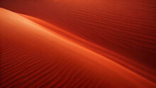 Close Up Of Red Sand Texture Background Illustration With Ripples. AI Generated