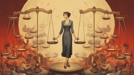 Drawing of Female View and Inequality in Life