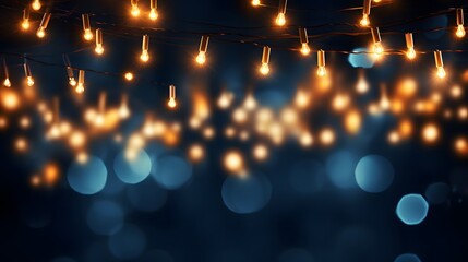 Wall Mural - christmas lights on bokeh background. christmas and new year concept