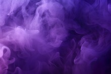 Abstract Purple Smoke Mist Fog On Particles Embers Background | Generative AI