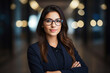 © aicandy - Portrait of a Brilliant and Determined Young Businesswoman Embracing Success in the Stock Market
