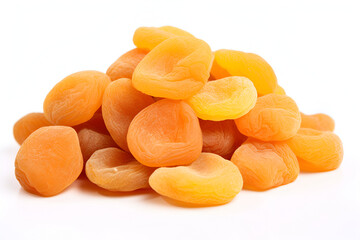 Dried apricots isolated on white