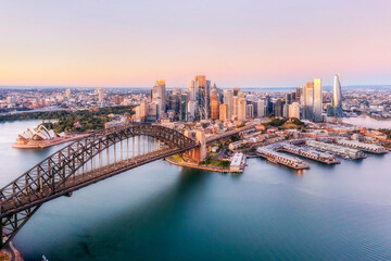 Canvas Print - D Sydney Lavender Close Bridge CBD Rise