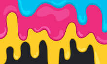 Colorful Liquid Background Dripping Cute Cartoon