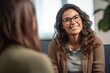 © Anne Schaum - Group portrait photography of a compassionate psychologist listening attentively to a patient's concerns