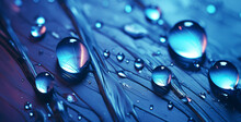Hyperrealistic Background With Water Drops. Generative Ai Content