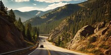 Colorado Mountain Highway In Colorado.