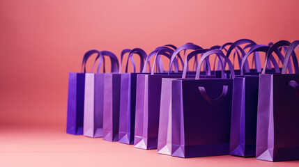 Purple shopping bags against a purple background.

Generative AI