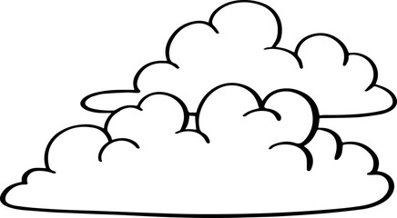 hand drawn cloud illustration.