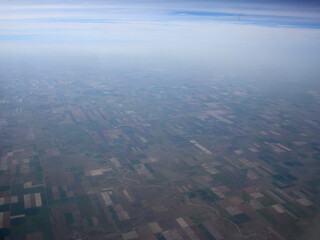 Sticker - aerial view of farmlands