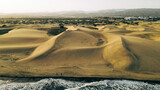 Fototapeta  - maspalomas dunes aerial view gran canaria