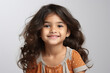 Portrait of cute little indian girl looking at camera