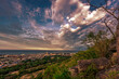 © bangprik - The natural background of the beautiful twilight sky, the surrounding atmosphere (trees, rivers, mountains) is a beautiful view of the journey, the view point.