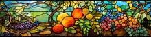 Stained Glass Window Harvest 19th Century American Style