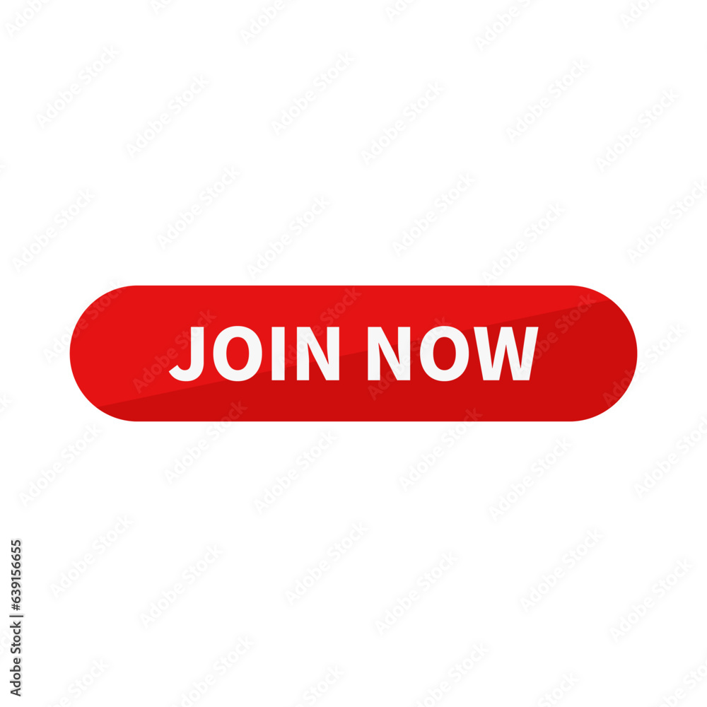 Join Now Button In Red Rounded Rectangle Shape For Register Membership ...