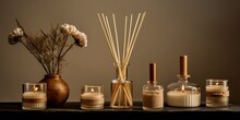 Candles And Reed Diffusers For Aromatherapy Session