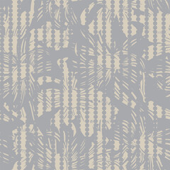 Neutral Colour Floral Striped Seamless Pattern Design