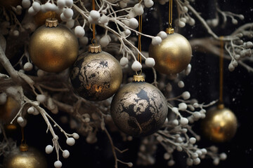 Wall Mural -  Christmas tree decorations. Christmas balls.