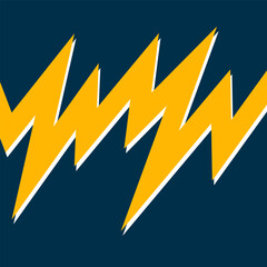 Wall Mural - dark background with yellow squiggly lines as the main element.