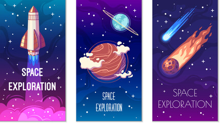 Wall Mural - space exploration posters