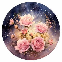 Wall Mural - A bouquet of pink roses