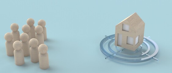 Aufkleber - Groups of businessmen, entrepreneurs, experts, grouping, planning strategies, marketing plans, analyzing the market. Real estate, needs, customer groups to be analyzed for success.