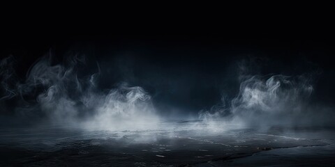 mystical mist. swirling smoke in dark and light symphony. fluid fantasia. abstract dance of fog and 