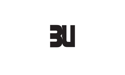 BU, UB, U, B Abstract Letters Logo Monogram	