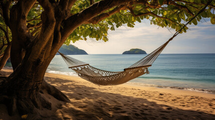 Wall Mural - A hammock at the beach