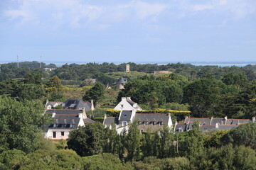 Sticker - Village in Quiberon, Brittany, France 