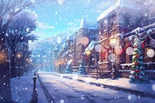 Snow In The Japanese Countryside, 4K Animated Background