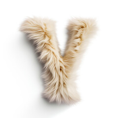 Wall Mural - Furry letter Y made of dog, cat and animal fur