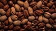 Realistic photo of a bunch of pecans. top view nuts scenery