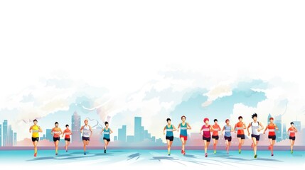 Wall Mural - Design template for runners