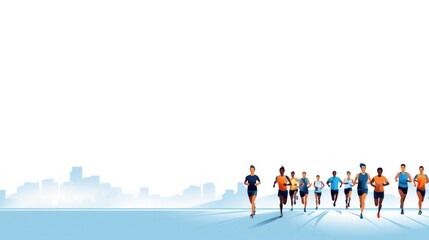 Wall Mural - Design template for runners