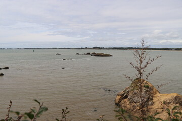 Sticker - beach and sea in Pen Lan, Brittany, France 