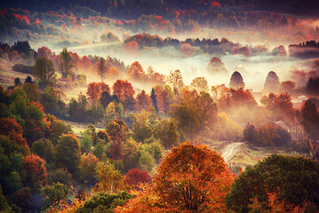 Wall Mural - autumn mountain landscape