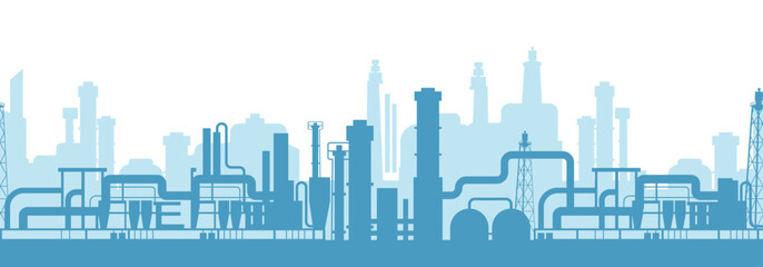 factory line manufacturing industrial plant silhouette background